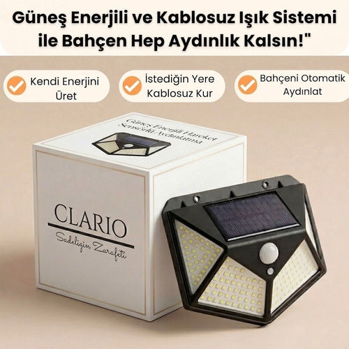 Clario Güneş Enerjili Hareket Sensörlü Aydınlatma