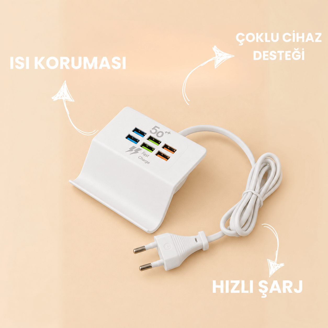 Clario PowerHub - Çok Girişli Hızlı Şarj Aleti - Clario